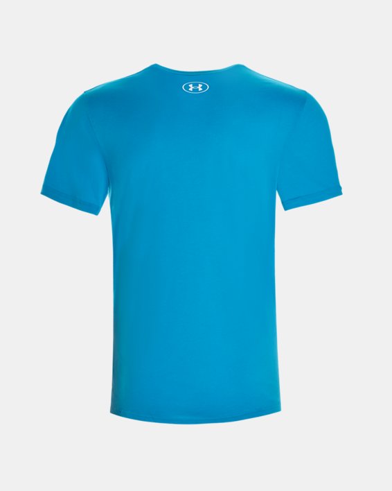 Men's UA Graphic Cotton T-Shirt, Blue, pdpMainDesktop image number 4